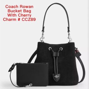 NWT Coach Rowan Bucket Bag With Cherry Charm # CCZ89